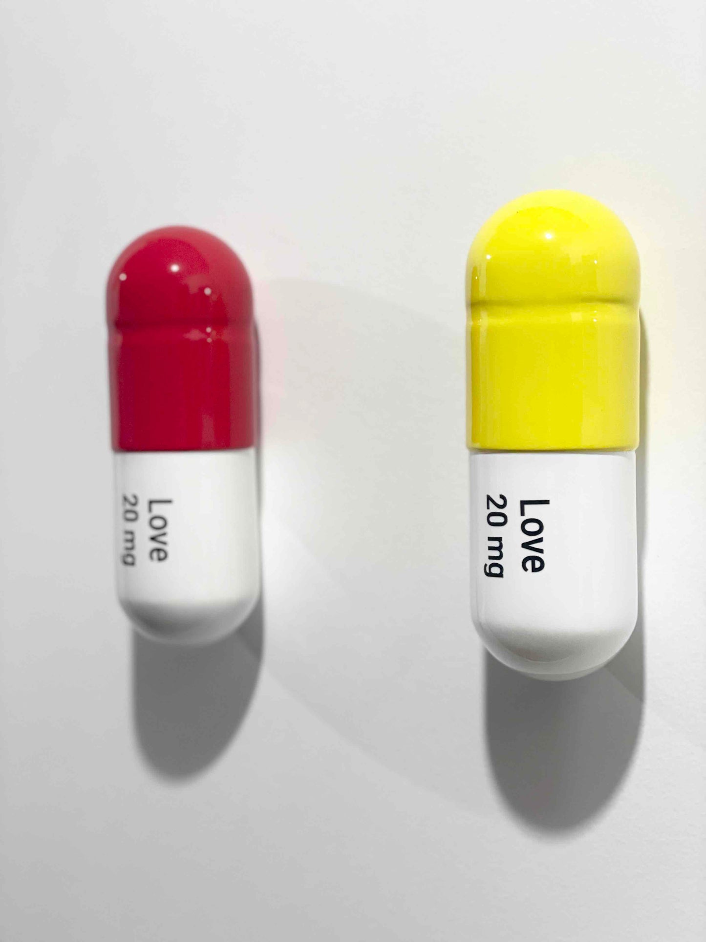 20 MG Love pill Combo (red, yellow, white) - figurative sculpture