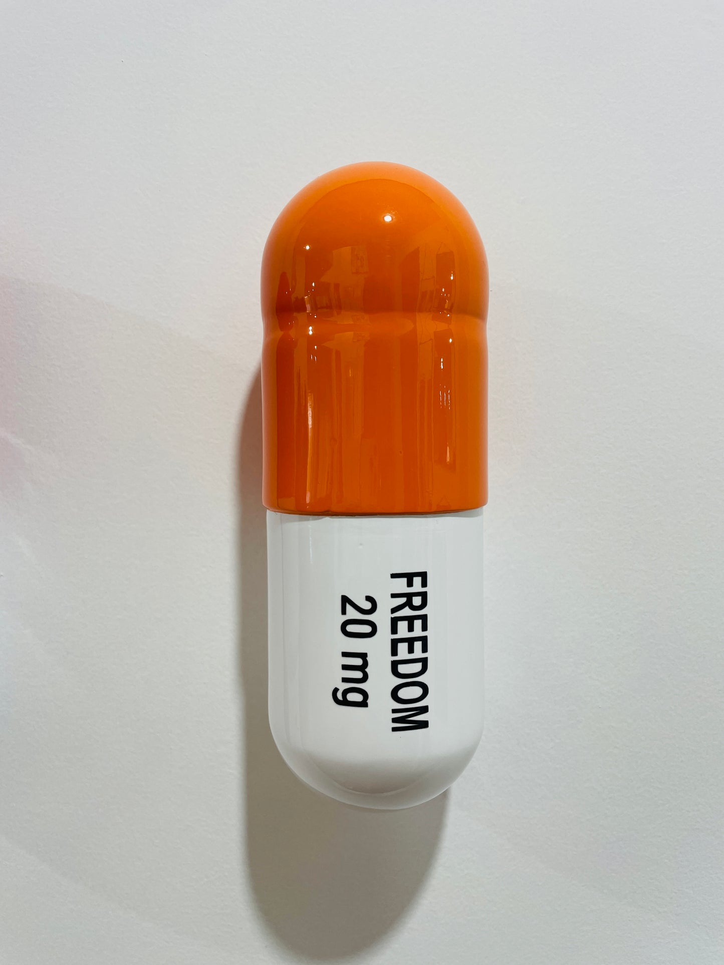 20 MG Hope Freedom pill Combo (red, orange, white) - figurative sculpture