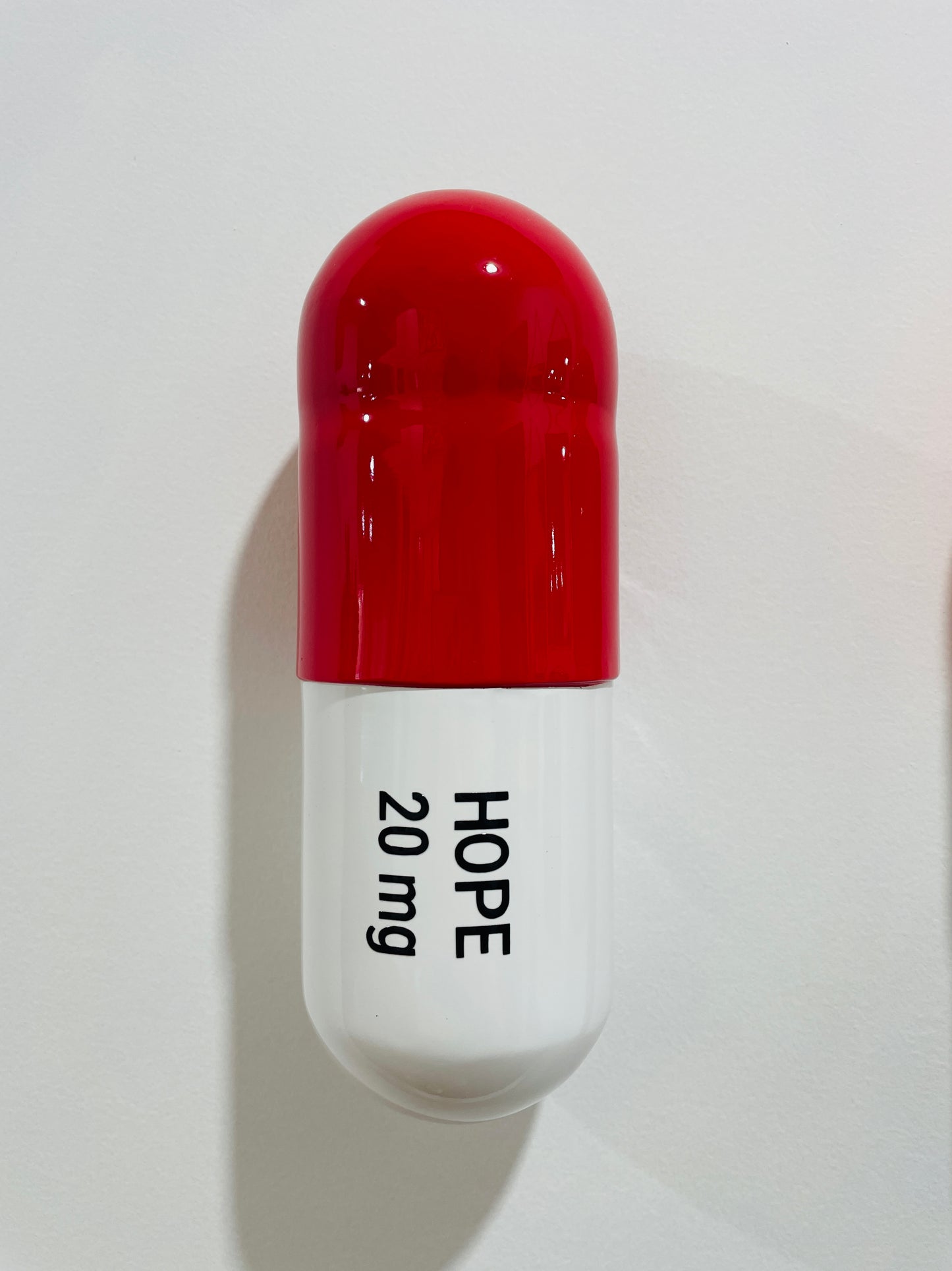 20 MG Hope Freedom pill Combo (red, orange, white) - figurative sculpture