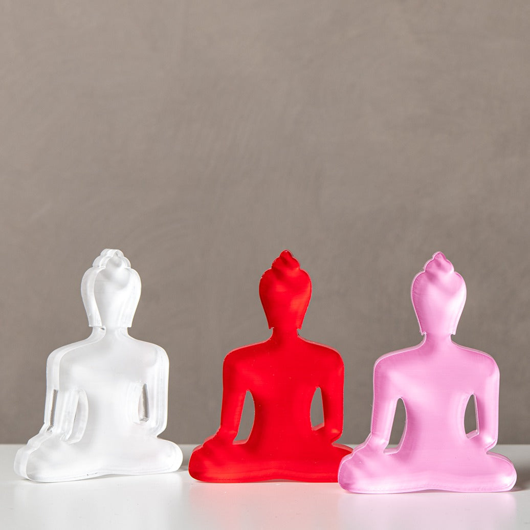 White Buddha, Red Buddha, Pink Buddha