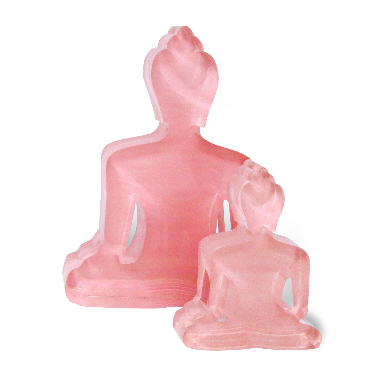 Mini Buddha statue - Contemporary Meditating light pink Buddha