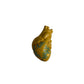 Ceramic Hearts sculptures Mustard Yellow