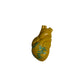Ceramic Hearts sculptures Mustard Yellow