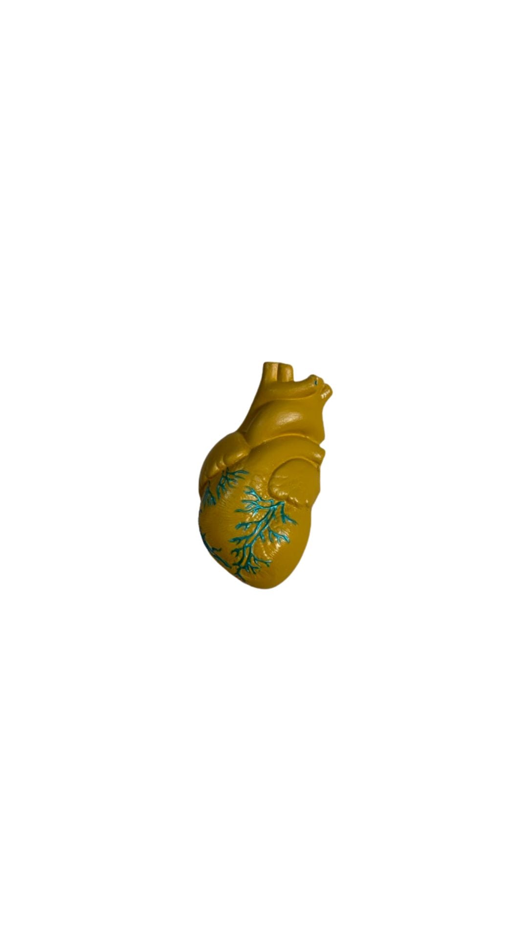 Ceramic Hearts sculptures Mustard Yellow