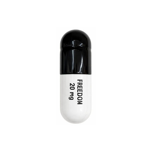 Ceramic Freedom Pill - Black and white