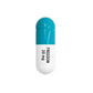 Ceramic Freedom Pill - Turquoise and white