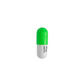 Ceramic Happy Pill - Fluorescent Green and White