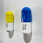 20 MG Love Happy pill Combo (yellow, blue, white) - figurative sculpture