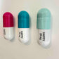 20 MG Happy pill Combo (turquoise, mint green and pink) - figurative sculpture