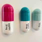 20 MG Happy pill Combo (turquoise, mint green and pink) - figurative sculpture