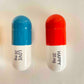 20 MG Happy pill Combo (Turquoise, yellow and orange) - figurative sculpture