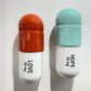 30 MG Hope Love pill Combo (mint green, orange, white) - figurative sculpture