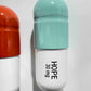 30 MG Hope Love pill Combo (mint green, orange, white) - figurative sculpture