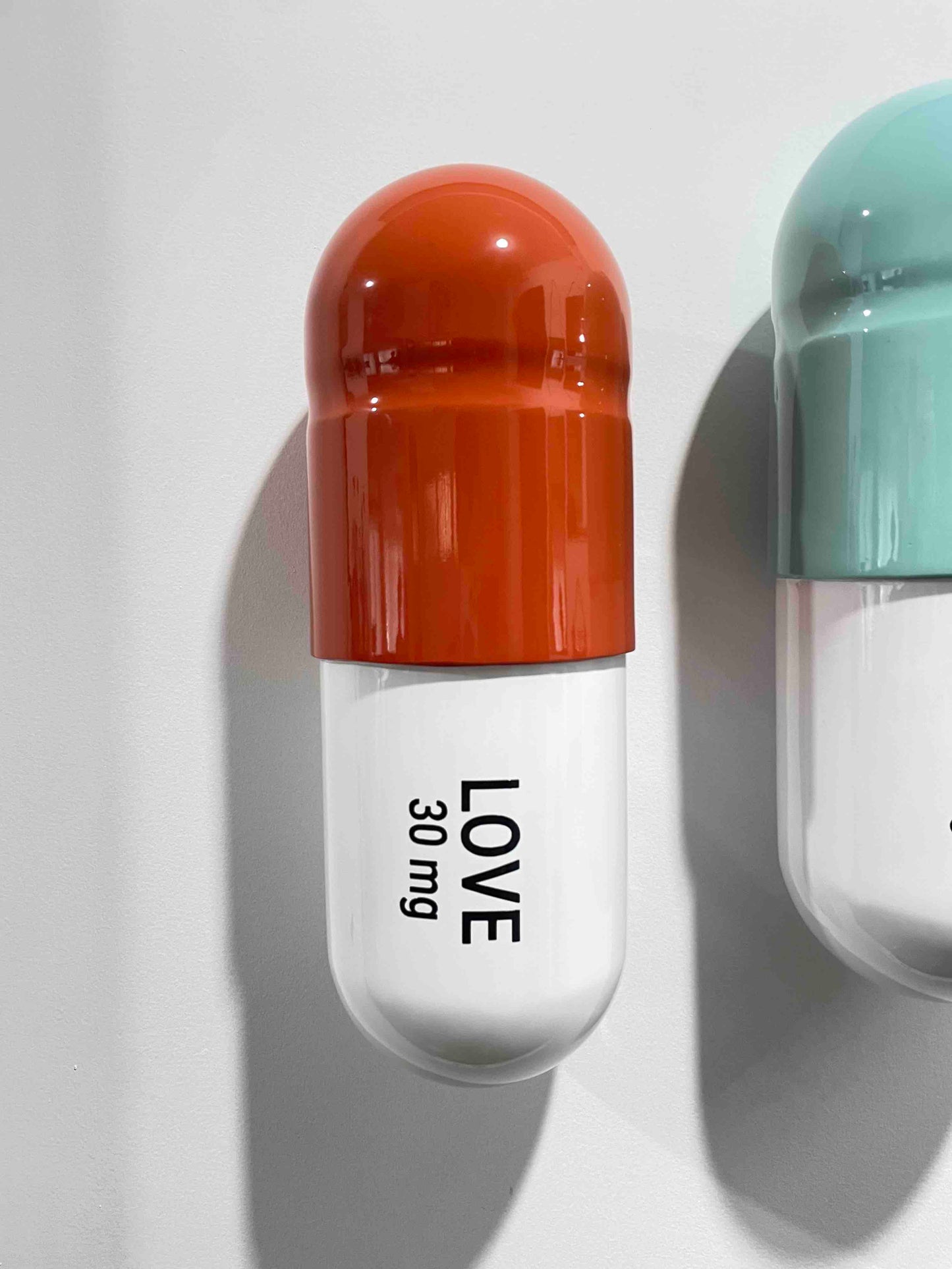 30 MG Hope Love pill Combo (mint green, orange, white) - figurative sculpture