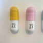 20 MG Love pill Combo (mint green, yellow and light pink) - figurative sculpture