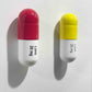 20 MG Love pill Combo (red, yellow, white) - figurative sculpture