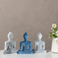 Buddha statue set of 3 - Concrete, Blue and Gray