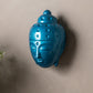 Ceramic Buddha Head Sculpture - Metalic Turquoise