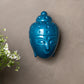 Ceramic Buddha Head Sculpture - Metalic Turquoise