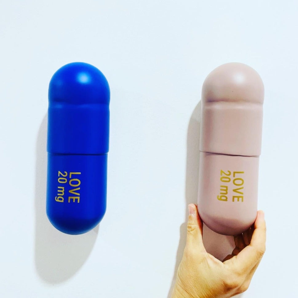Love pill Set -Matte Powder Pink, Matte Blue