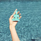 Buddha statue set of 3 - White, Light turquoise and Dark Turquoise