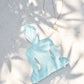 Mini Buddha statue - Contemporary Meditating Light Blue Buddha