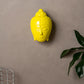 Ceramic Buddha Head Sculpture - Bright Yellow