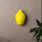 Ceramic Buddha Head Sculpture - Bright Yellow