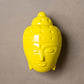 Ceramic Buddha Head Sculpture - Bright Yellow