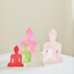 Mini Buddha statue - Contemporary Meditating light pink Buddha