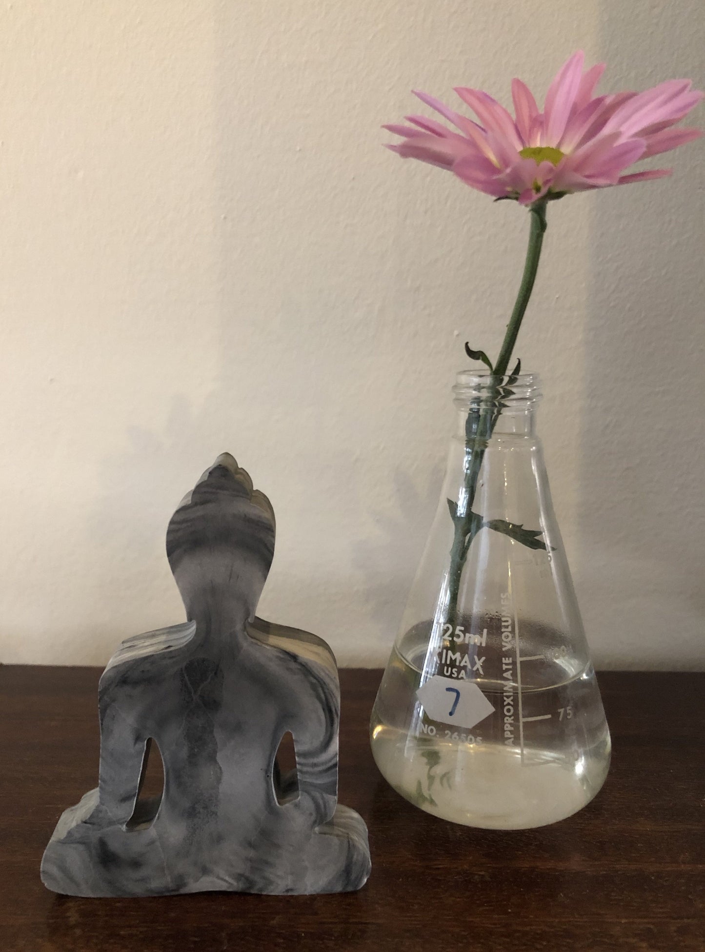 Buddha statue set of 3 - Concrete, Blue and Gray