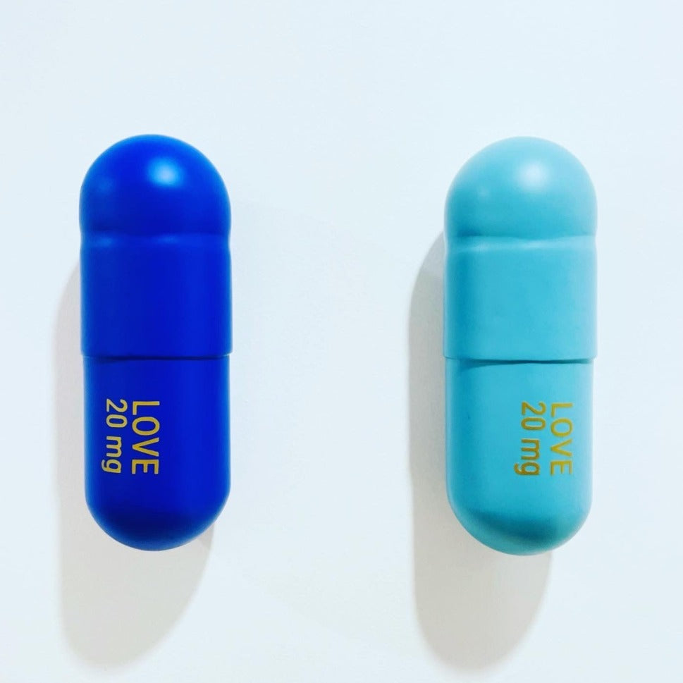 Love pill Set -Matte Turquoise, Matte Blue