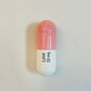 Ceramic Love Pill - Light Pink and White