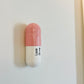 Ceramic Love Pill - Light Pink and White