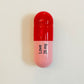 Ceramic Love Pill - Red and Light Pink