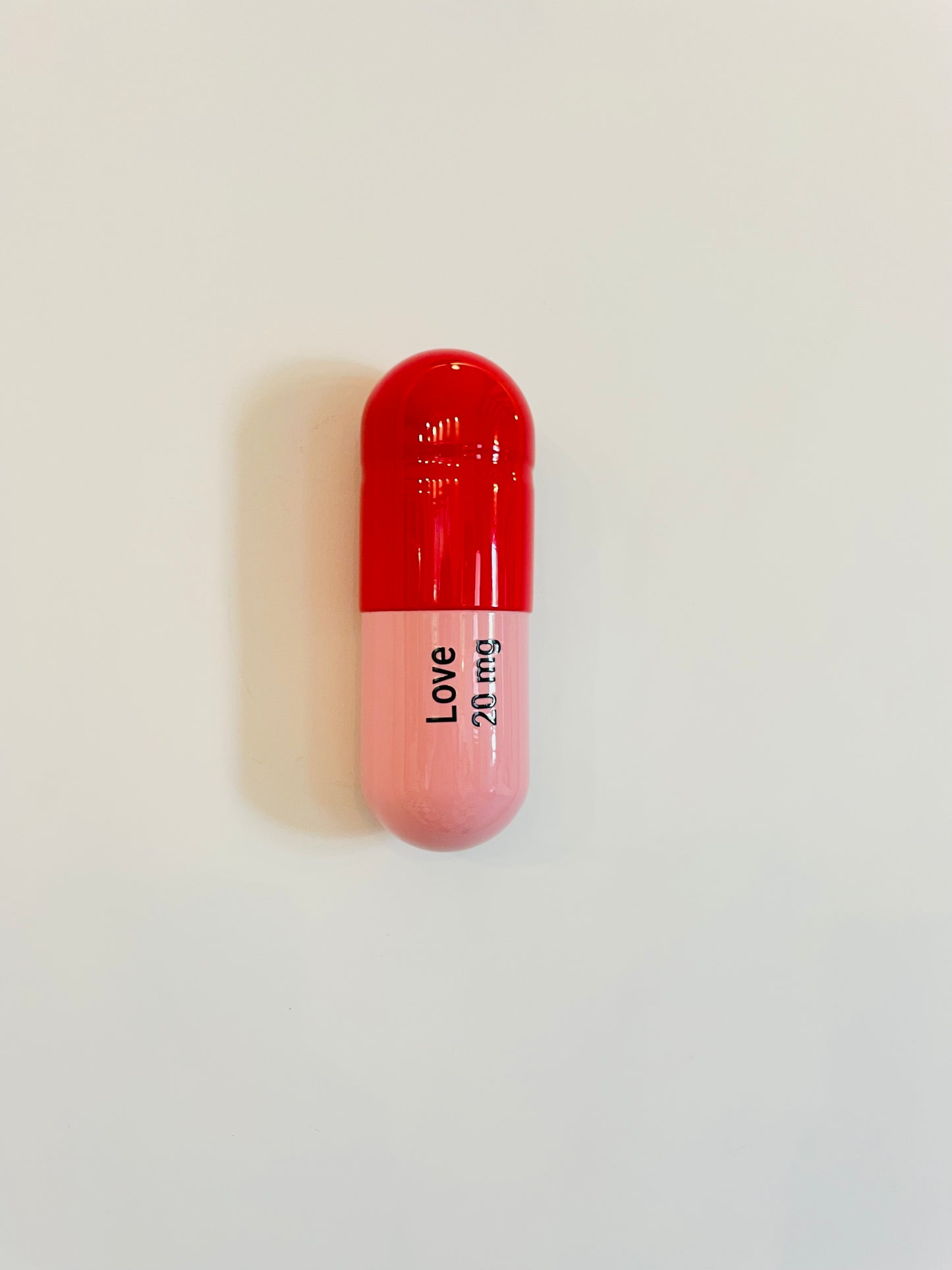 Ceramic Love Pill - Red and Light Pink