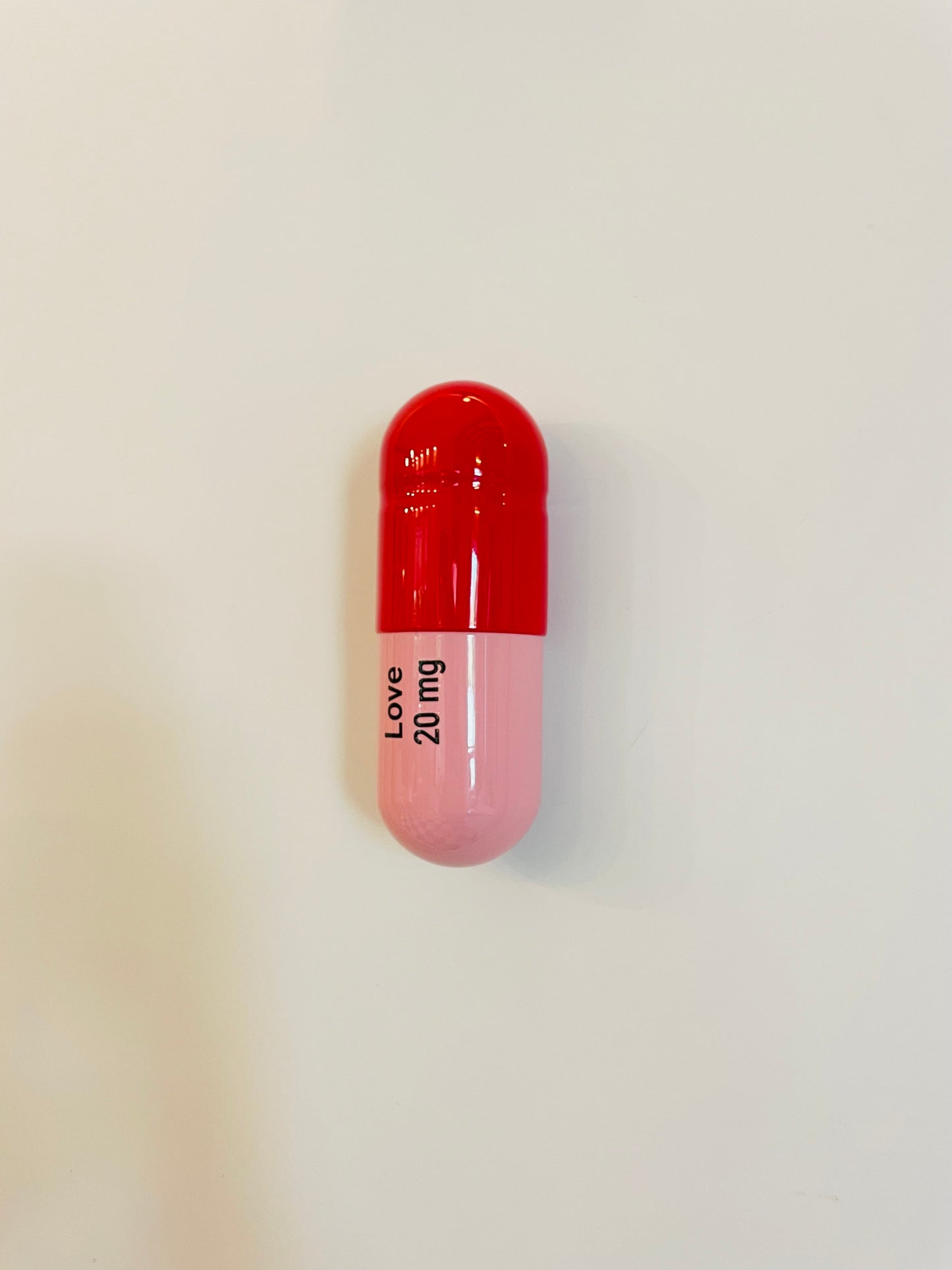 Ceramic Love Pill - Red and Light Pink
