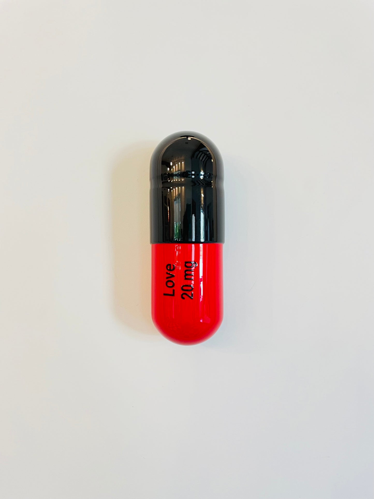 Ceramic Love Pill - Black and Red