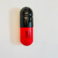Ceramic Love Pill - Black and Red