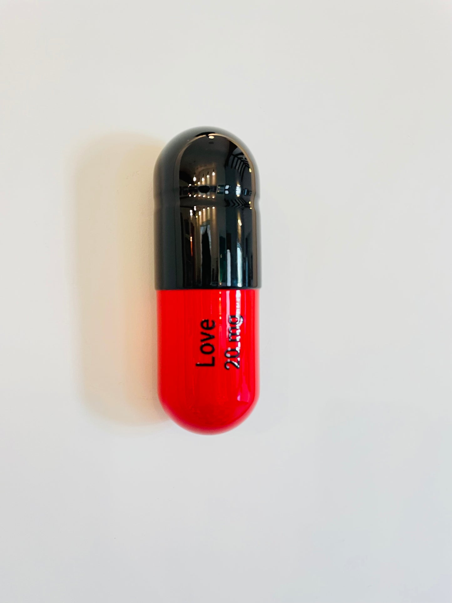 Ceramic Love Pill - Black and Red