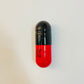 Ceramic Love Pill - Black and Red