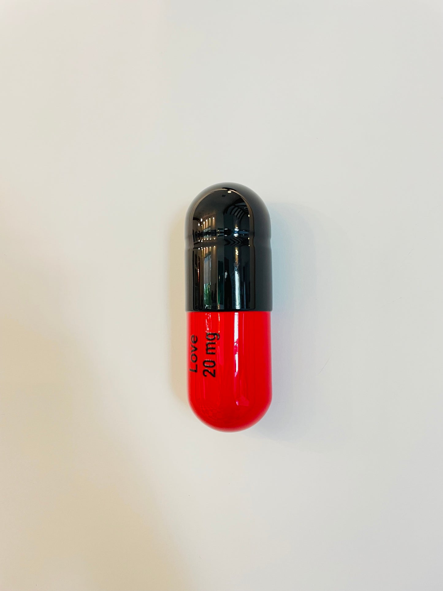 Ceramic Love Pill - Black and Red