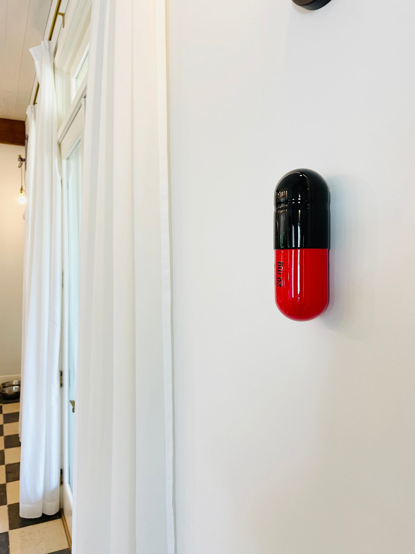 Ceramic Love Pill - Black and Red