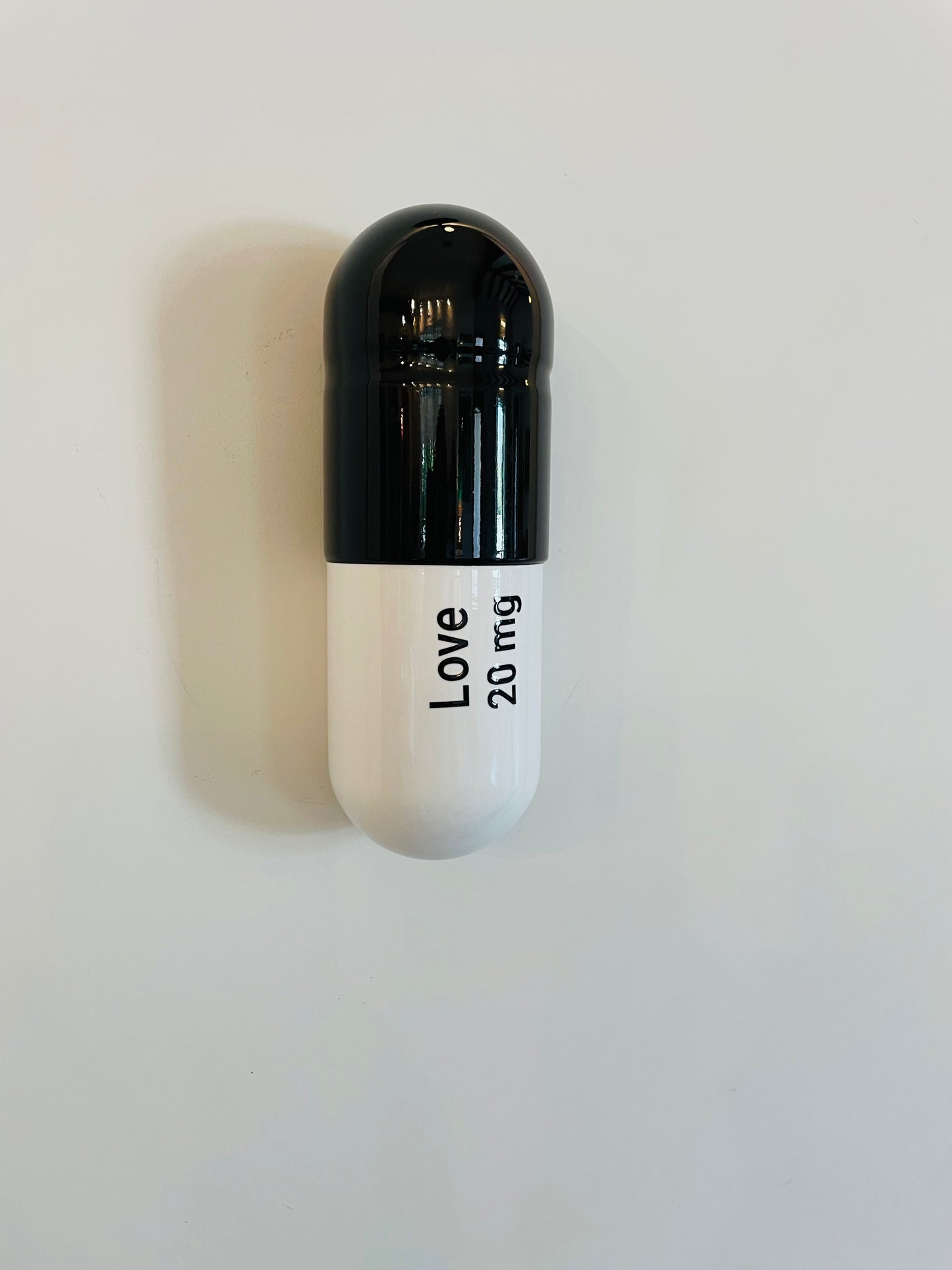 Ceramic Love Pill - Black and White
