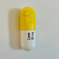 Ceramic Love Pill - Yellow and White