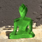 Buddha statue set of 3 - Green, White and Turquoise