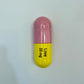 Ceramic Love Pill - Light Pink and Yellow