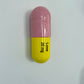 Ceramic Love Pill - Light Pink and Yellow