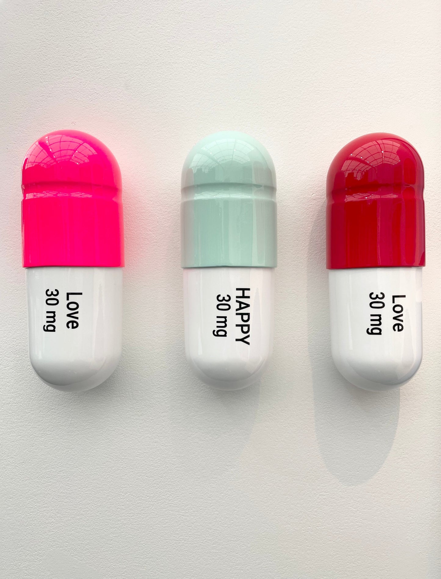 Large Happy Love pill Combo (Mint green, pink, red) 30 mg