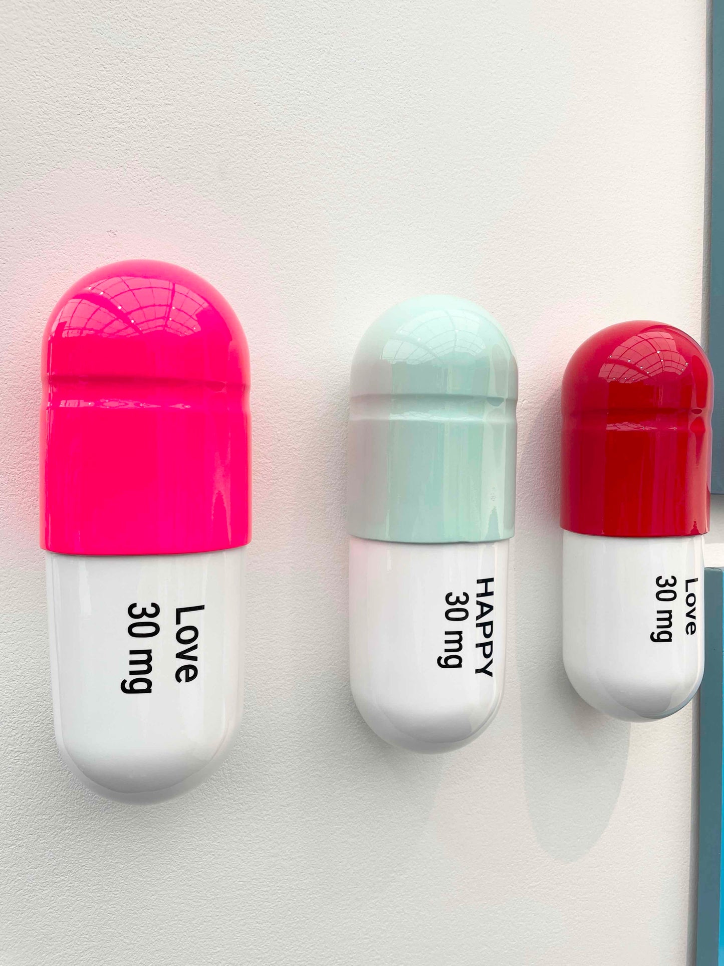 Large Happy Love pill Combo (Mint green, pink, red) 30 mg